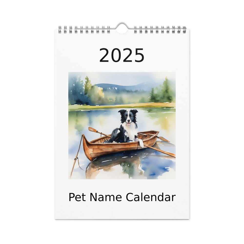 PugMug Custom Border Collie Wall Calendar (2026)