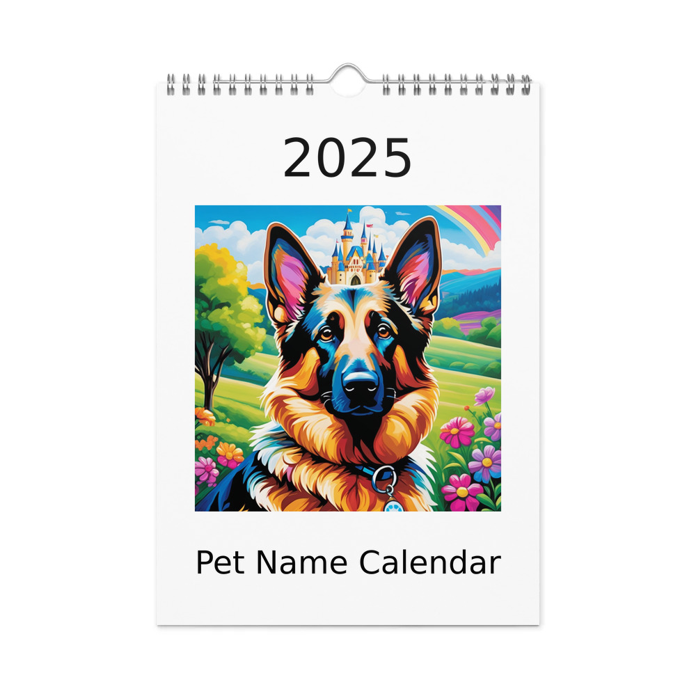 PugMug Custom German Shepherd Dog Wall Calendar (2026)