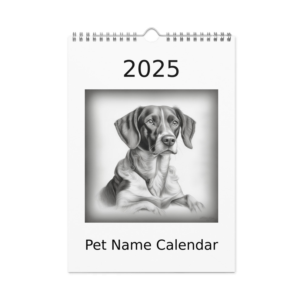 PugMug Custom Brittany Dog Wall Calendar (2026)