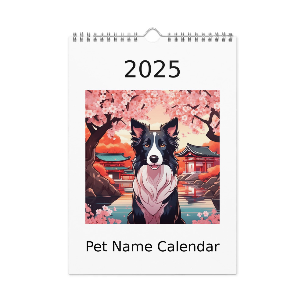 PugMug Custom Border Collie Wall Calendar (2026)