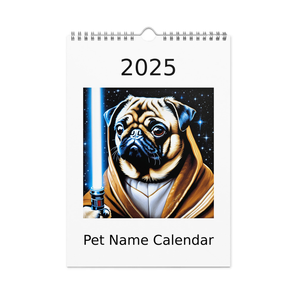 PugMug Custom Pug Wall Calendar (2026)