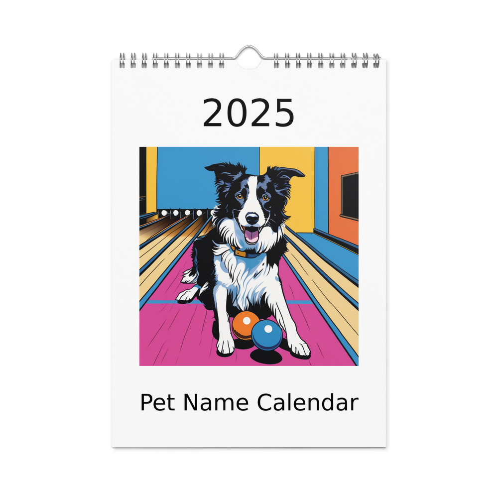 PugMug Custom Border Collie Wall Calendar (2026)