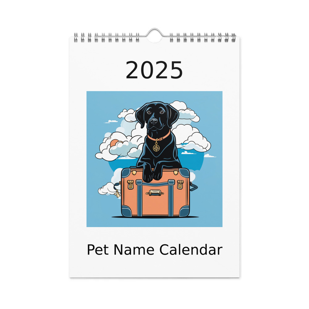 PugMug Custom Black Labrador Retriever Wall Calendar (2026)