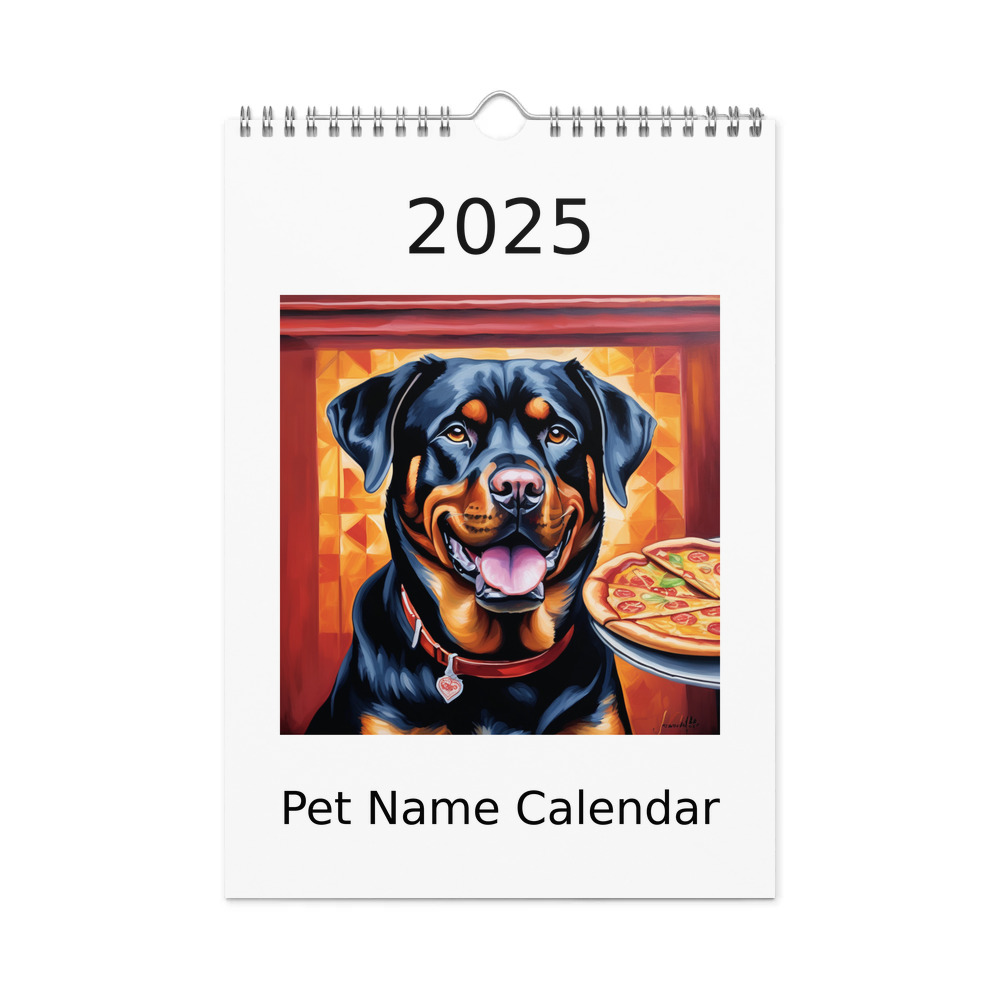 PugMug Custom Rottweiler Wall Calendar (2026)