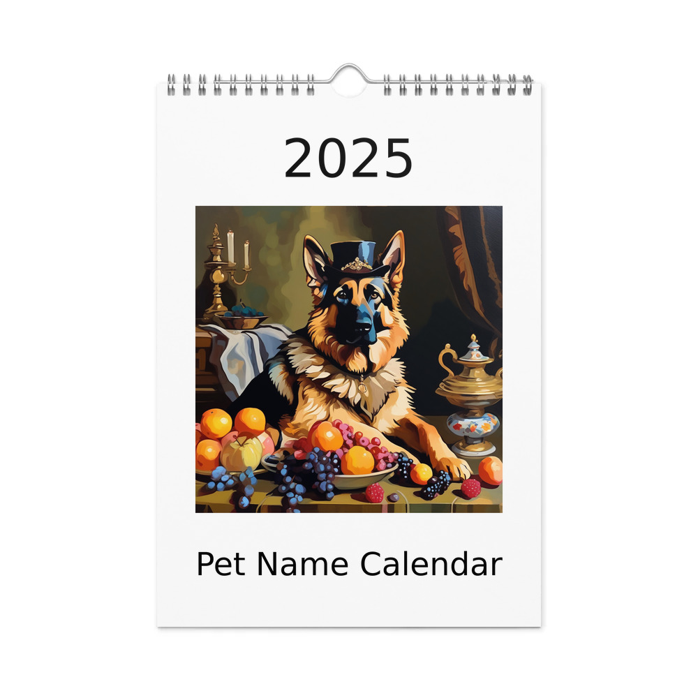 PugMug Custom German Shepherd Dog Wall Calendar (2026)