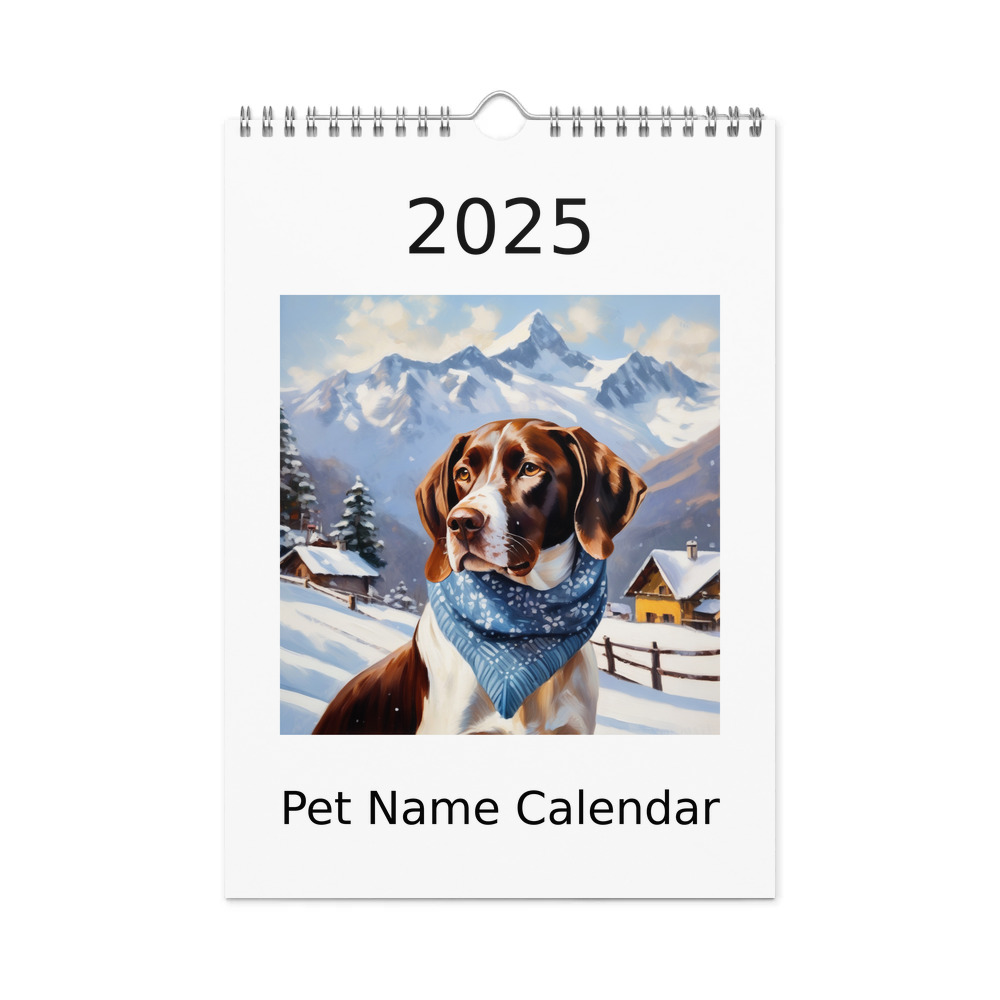 PugMug Custom Pointer Dog Wall Calendar (2026)
