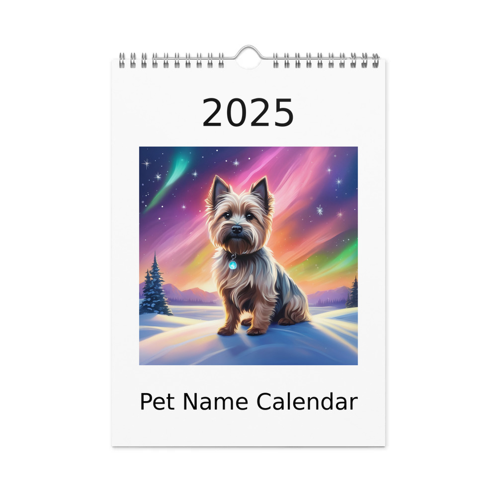 PugMug Custom Cairn Terrier Wall Calendar (2026)