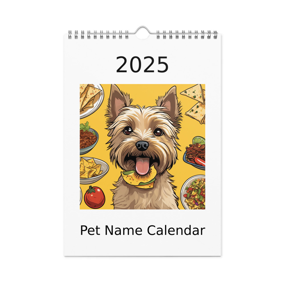 PugMug Custom Cairn Terrier Wall Calendar (2026)