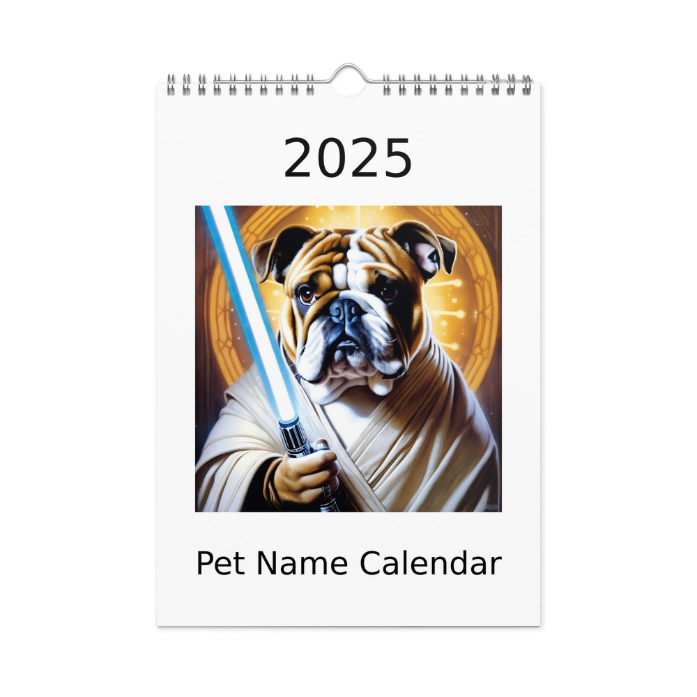 PugMug Custom Bulldog Wall Calendar (2026)