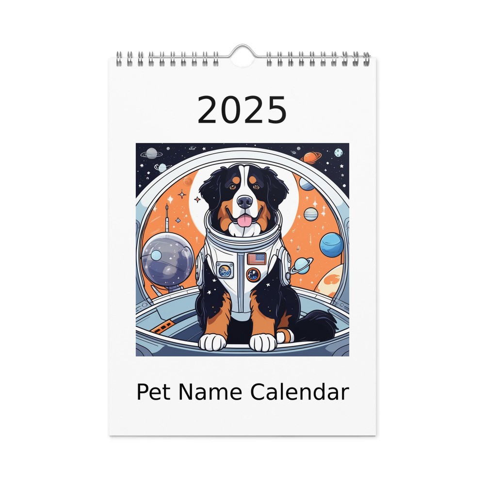 PugMug Custom Bernese Mountain Dog Wall Calendar (2026)