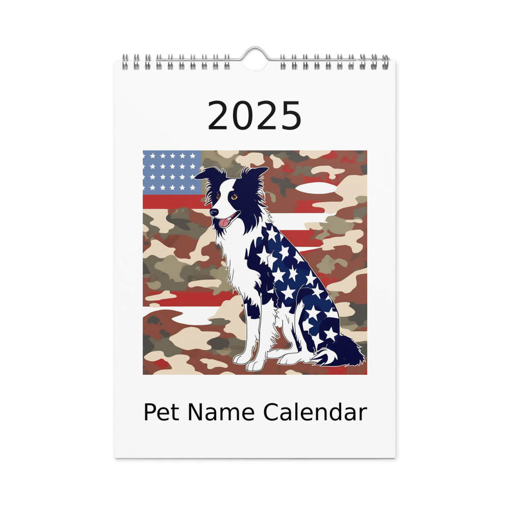PugMug Custom Border Collie Wall Calendar (2026)