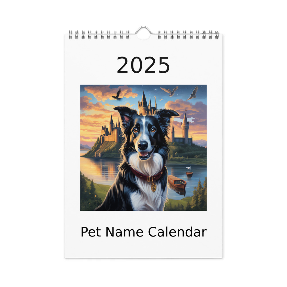 PugMug Custom Border Collie Wall Calendar (2026)