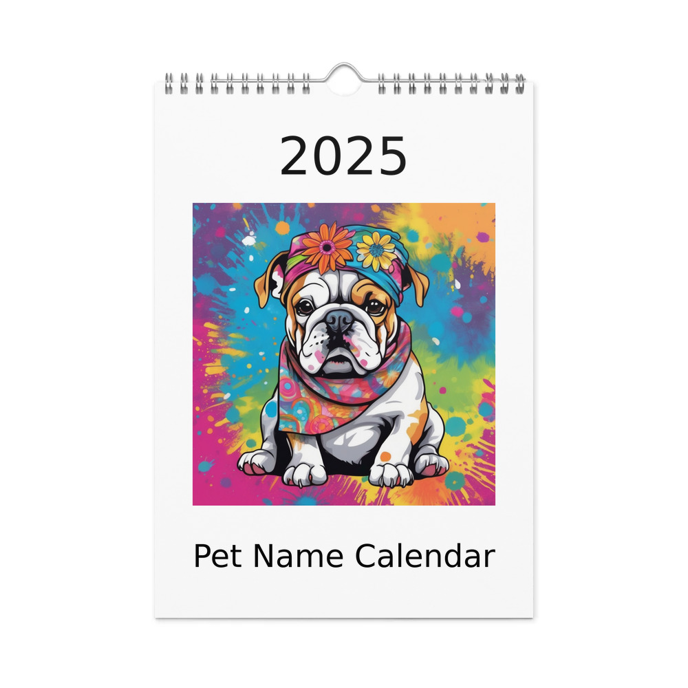 PugMug Custom Bulldog Wall Calendar (2026)