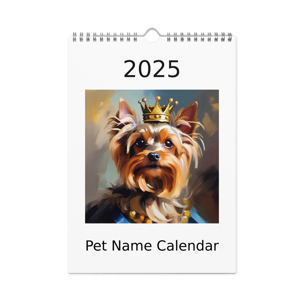 PugMug Custom Yorkshire Terrier Wall Calendar (2026)