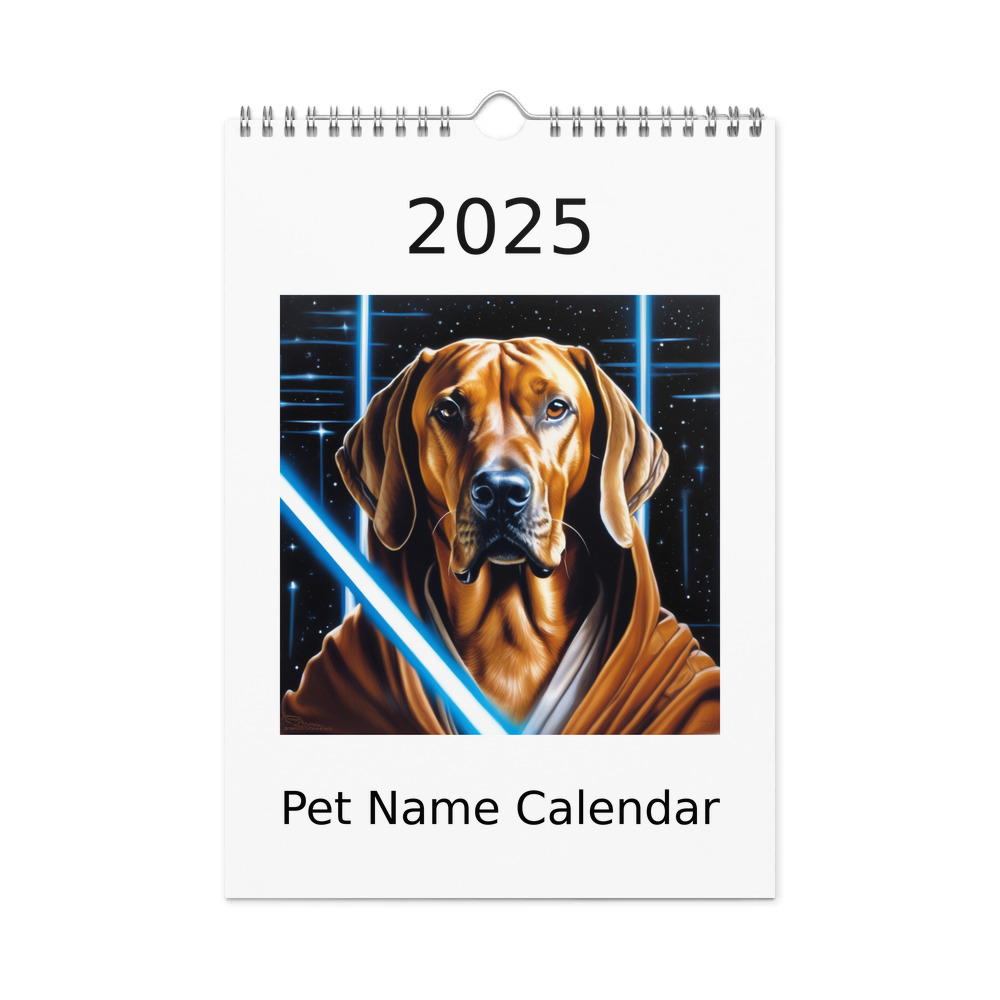 PugMug Custom Rhodesian Ridgeback Wall Calendar (2026)