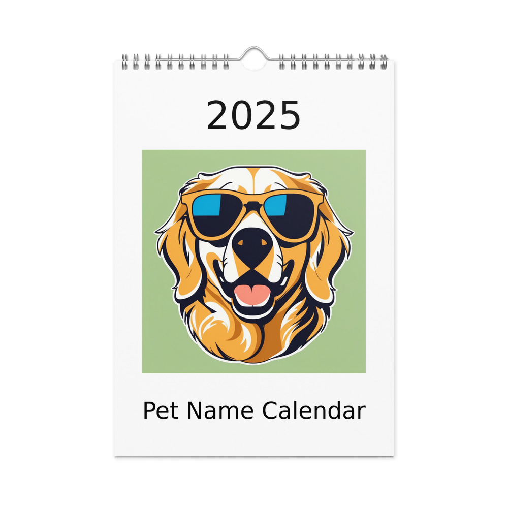 PugMug Custom Golden Retriever Wall Calendar (2026)