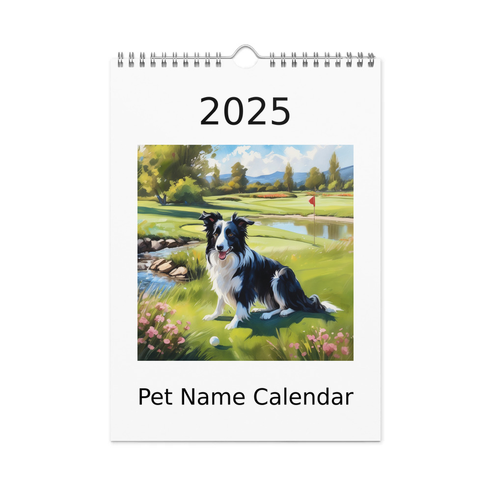 PugMug Custom Border Collie Wall Calendar (2026)