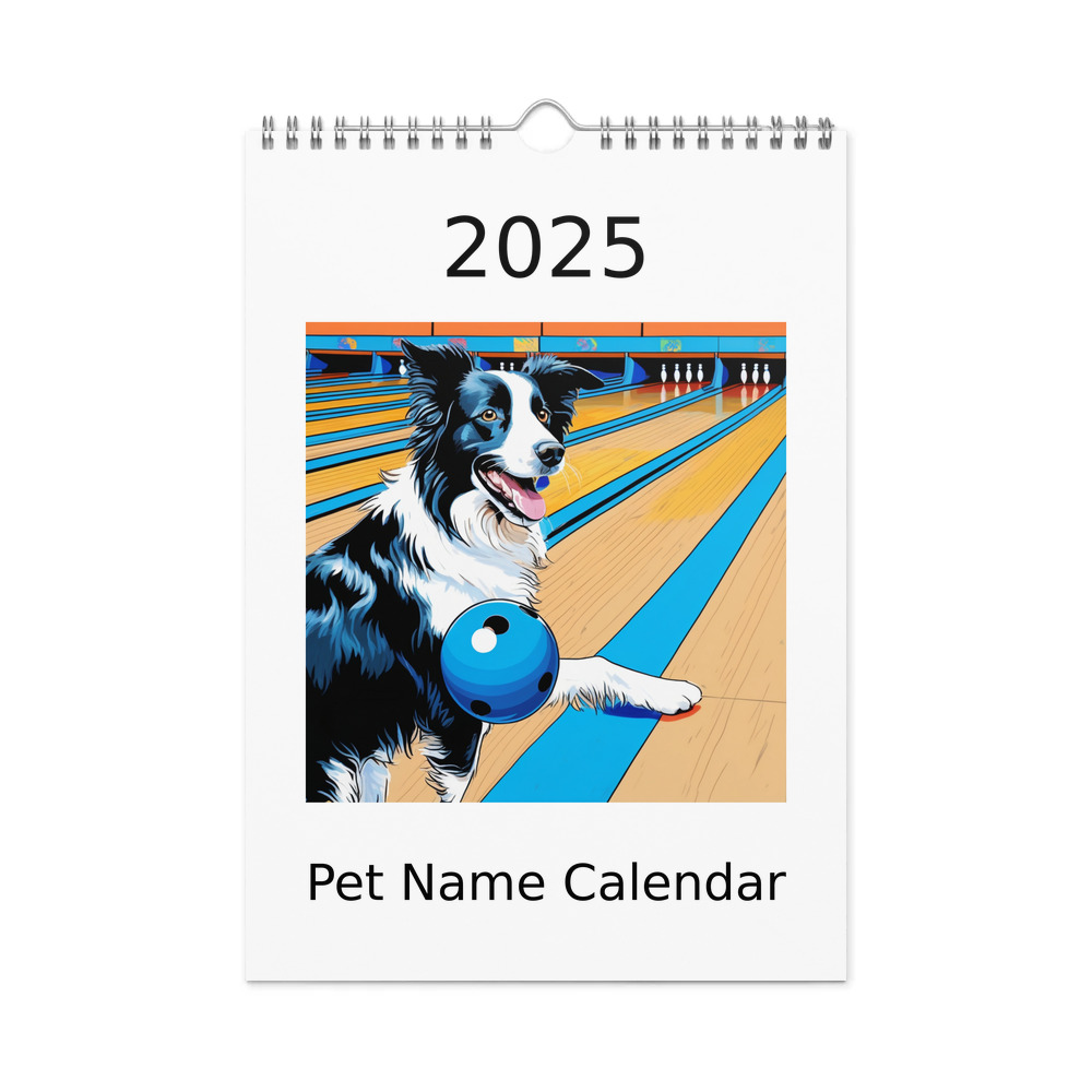 PugMug Custom Border Collie Wall Calendar (2026)