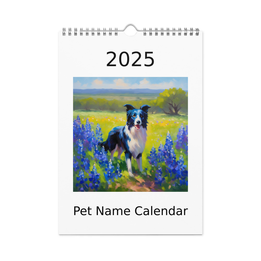 PugMug Custom Border Collie Wall Calendar (2026)