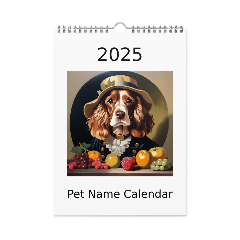 PugMug Custom Cocker Spaniel Wall Calendar (2026)