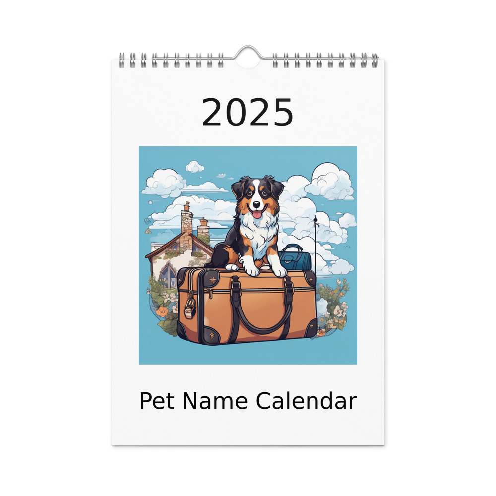 PugMug Custom Miniature American Shepherd Wall Calendar (2026)