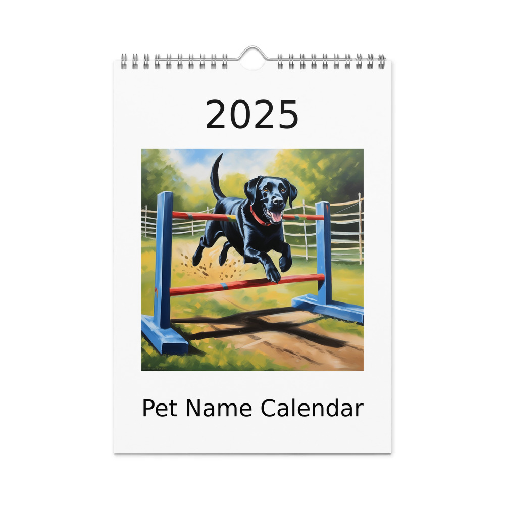 PugMug Custom Black Labrador Retriever Wall Calendar (2026)