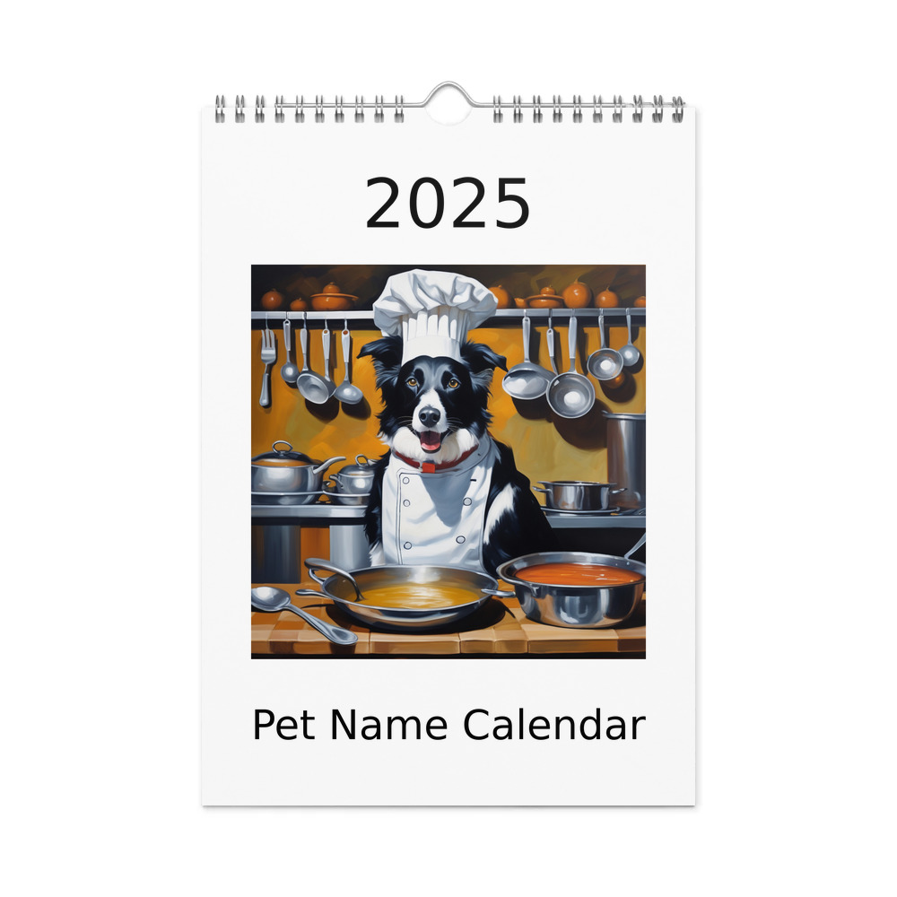 PugMug Custom Border Collie Wall Calendar (2026)