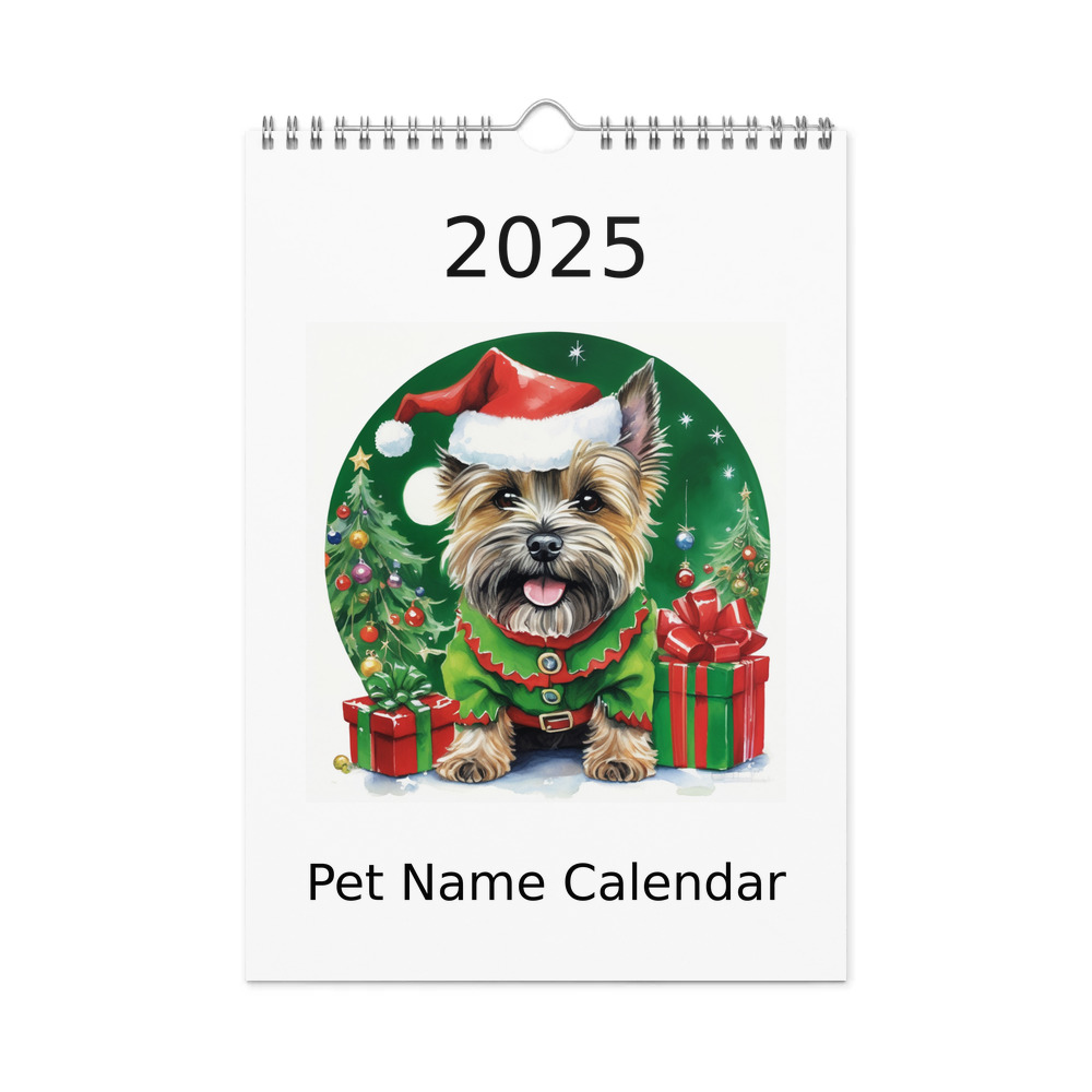PugMug Custom Cairn Terrier Wall Calendar (2026)