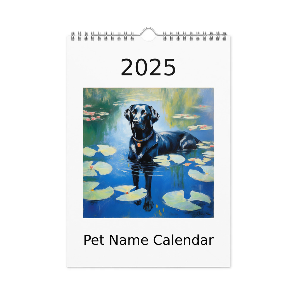 PugMug Custom Black Labrador Retriever Wall Calendar (2026)