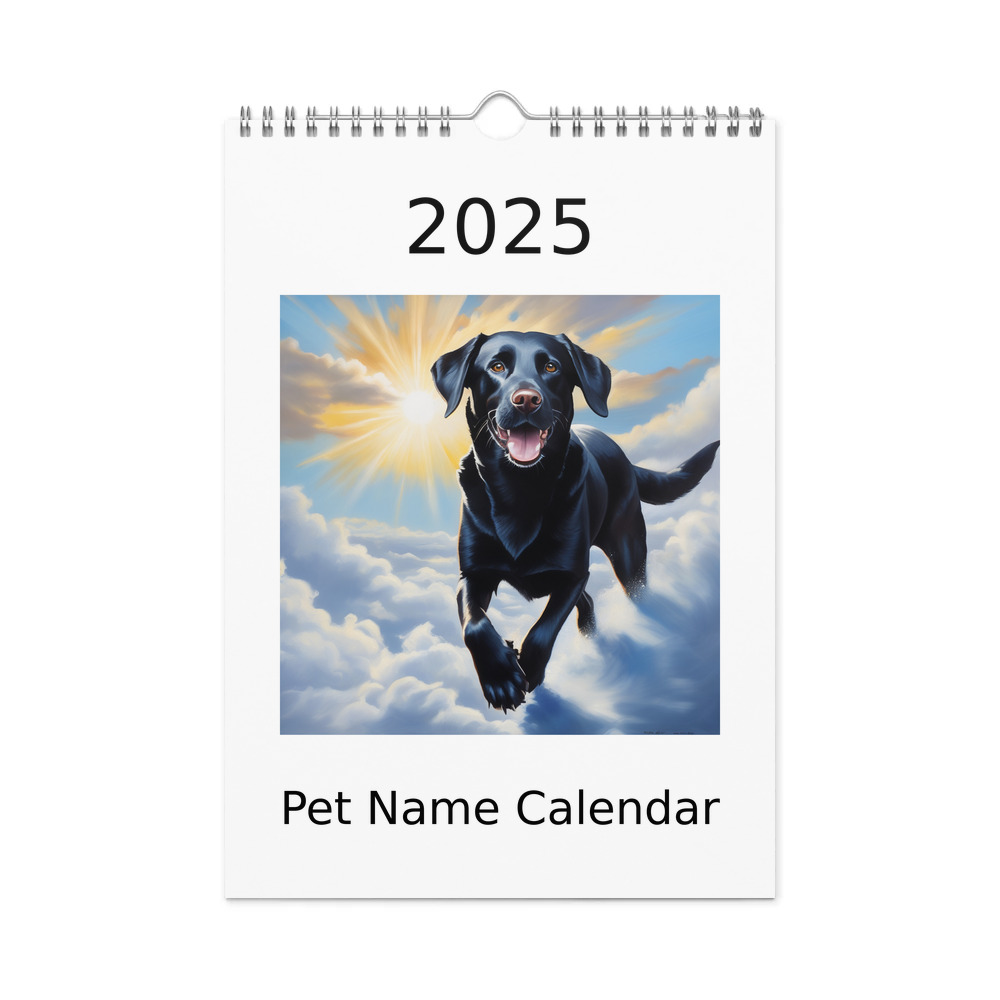 PugMug Custom Black Labrador Retriever Wall Calendar (2026)