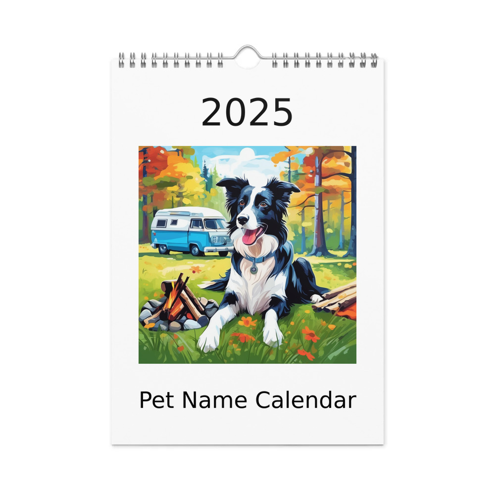 PugMug Custom Border Collie Wall Calendar (2026)
