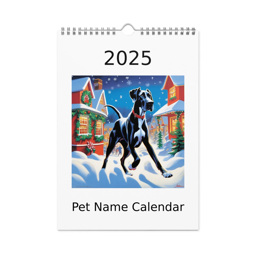 PugMug Custom Great Dane Wall Calendar (2026)