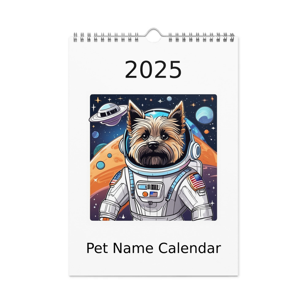 PugMug Custom Cairn Terrier Wall Calendar (2026)