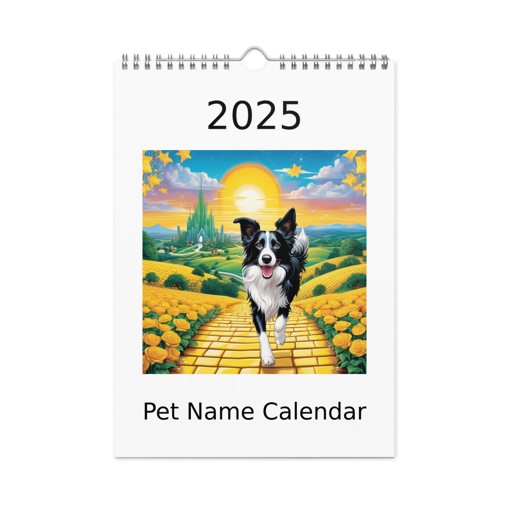 PugMug Custom Border Collie Wall Calendar (2026)