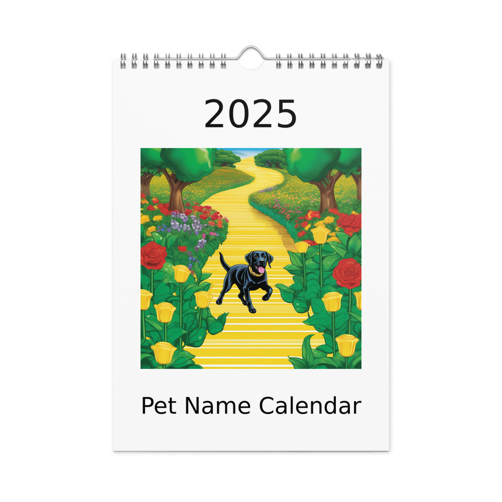PugMug Custom Black Labrador Retriever Wall Calendar (2026)