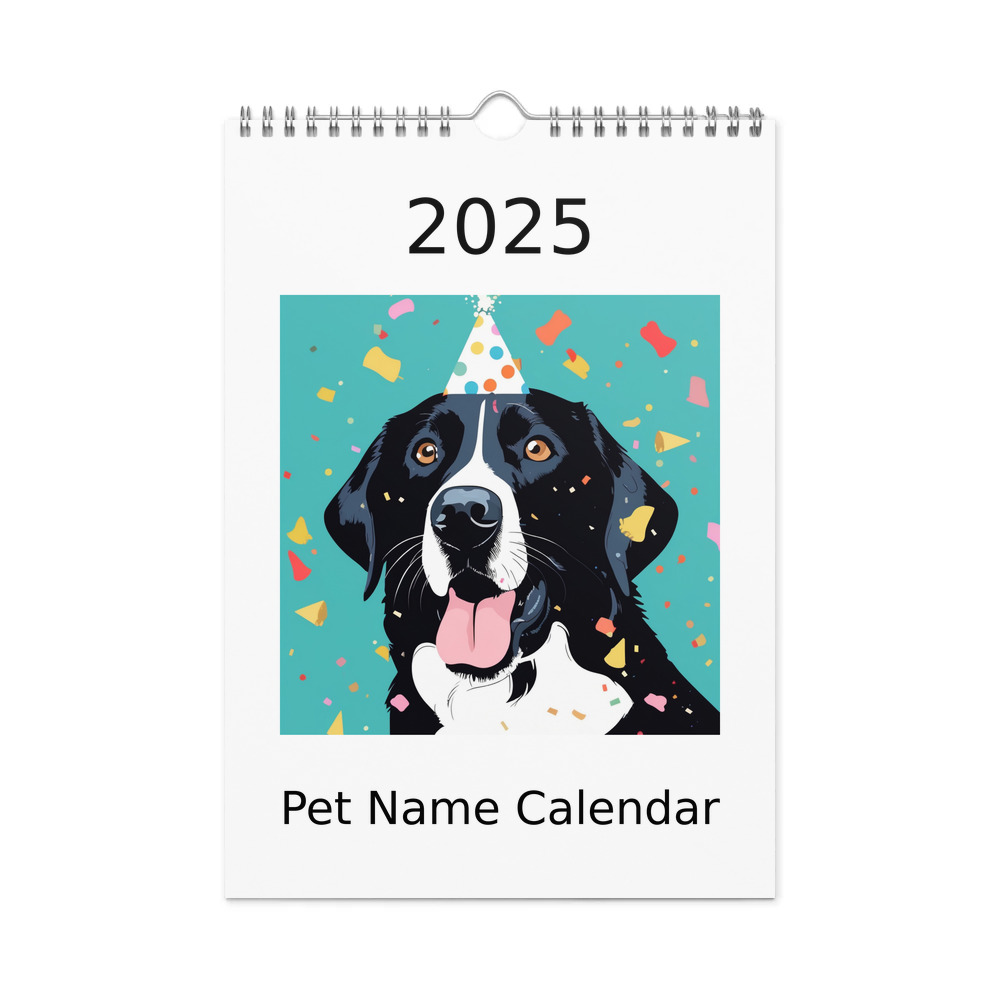 PugMug Custom Black Labrador Retriever Wall Calendar (2026)
