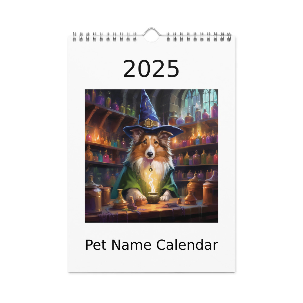 PugMug Custom Shetland Sheepdog Wall Calendar (2026)