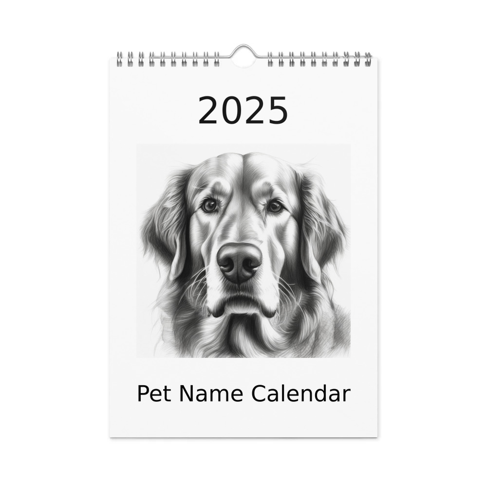 PugMug Custom Golden Retriever Wall Calendar (2026)