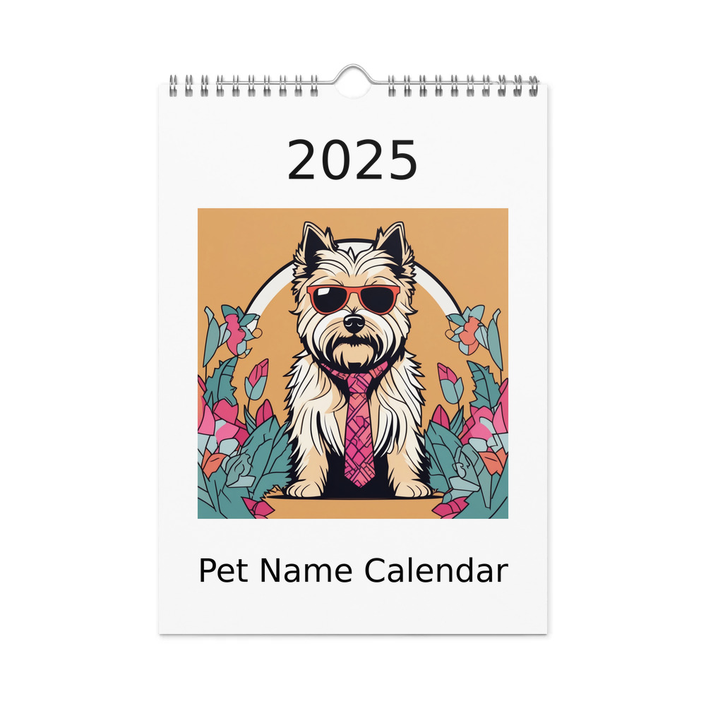 PugMug Custom Cairn Terrier Wall Calendar (2026)