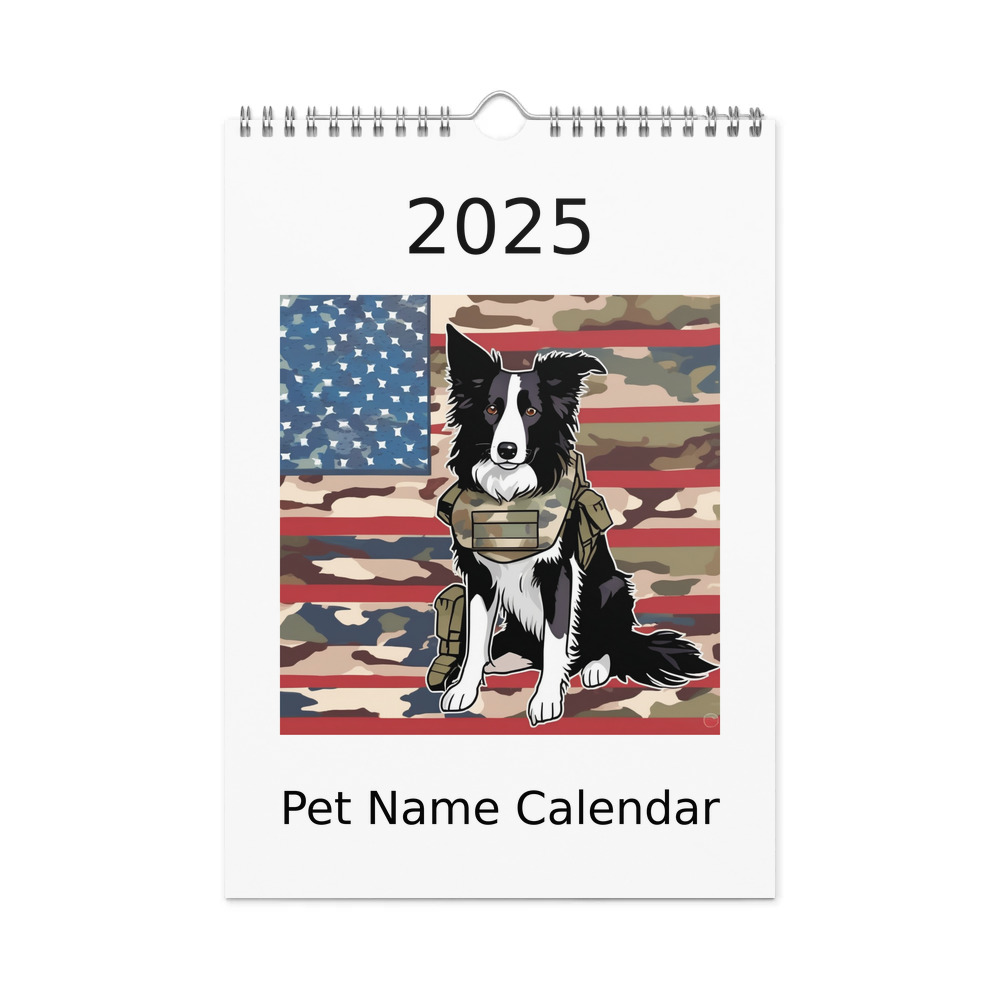 PugMug Custom Border Collie Wall Calendar (2026)