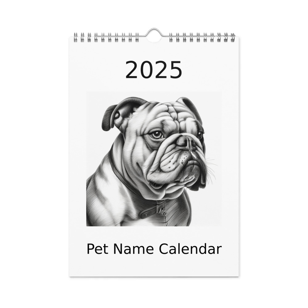 PugMug Custom Bulldog Wall Calendar (2026)