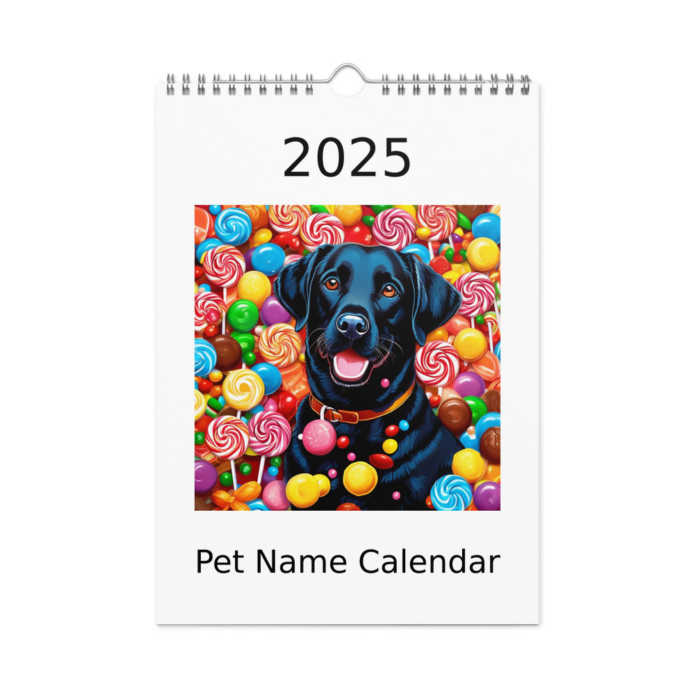 PugMug Custom Black Labrador Retriever Wall Calendar (2026)