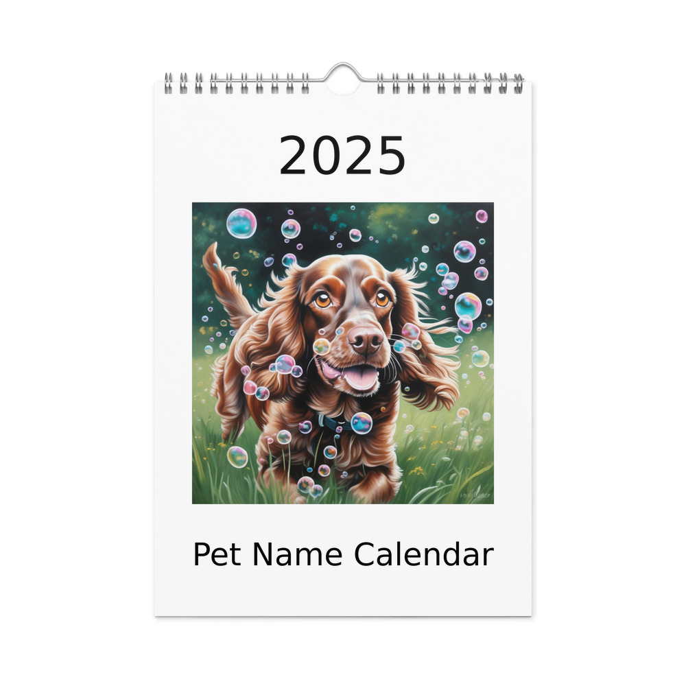 PugMug Custom English Cocker Spaniel Wall Calendar (2026)