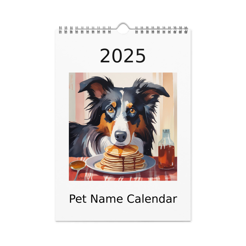 PugMug Custom Border Collie Wall Calendar (2026)