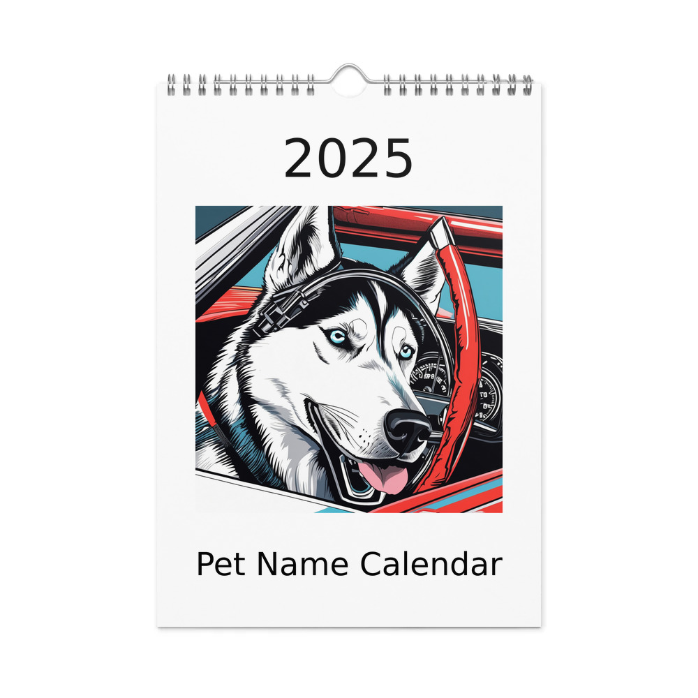 PugMug Custom Siberian Husky Wall Calendar (2026)