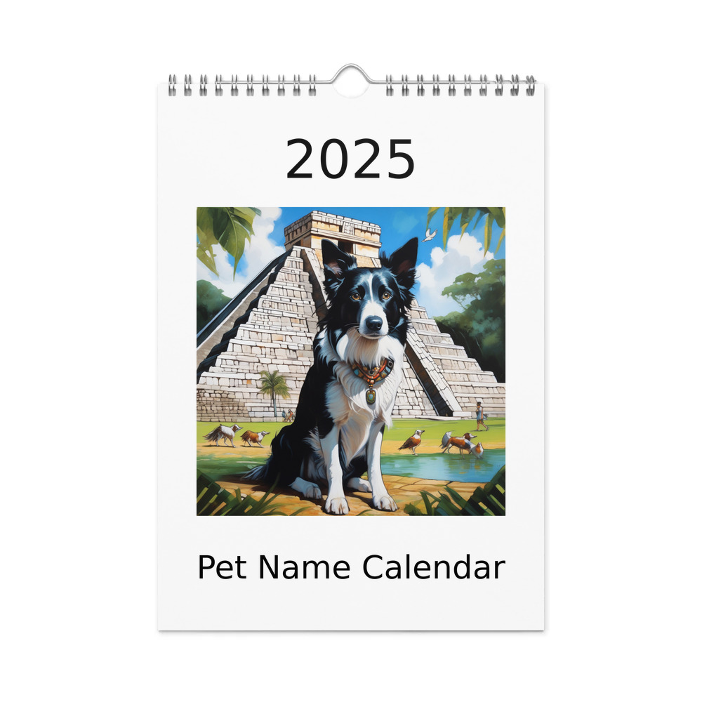 PugMug Custom Border Collie Wall Calendar (2026)