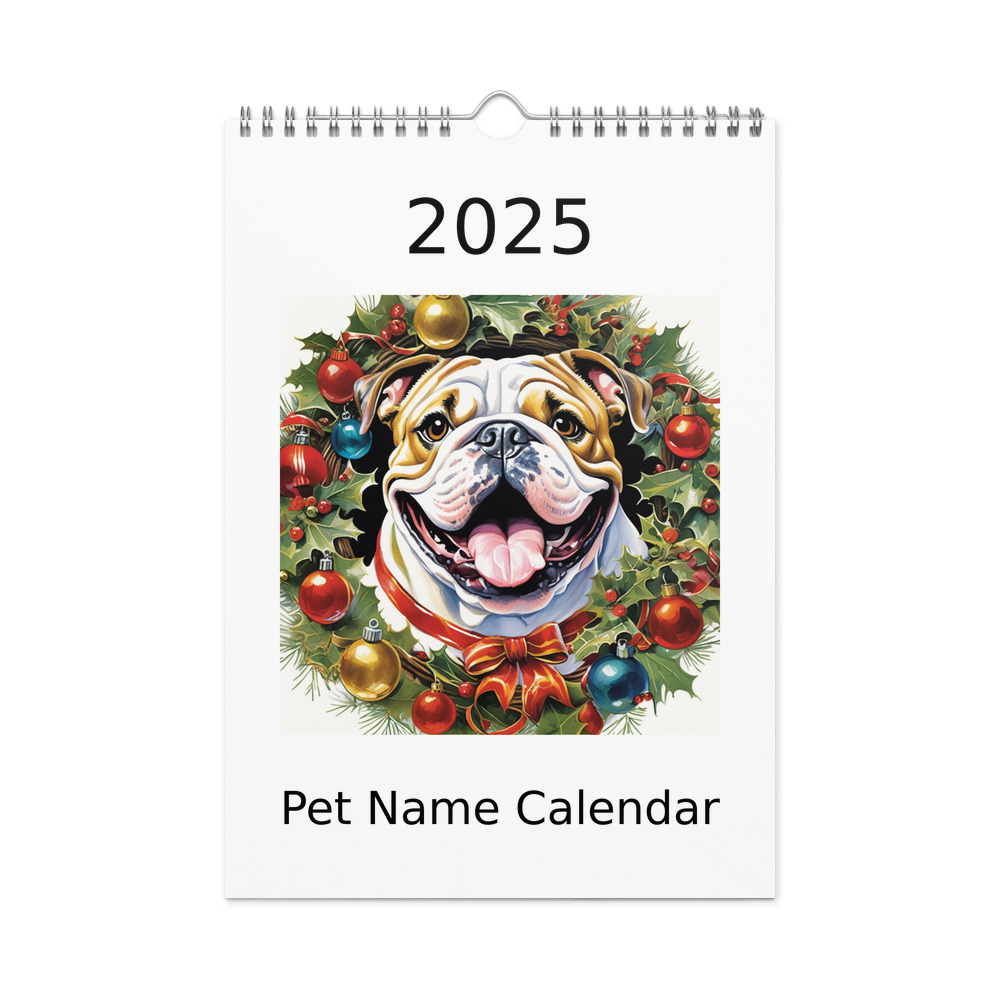 PugMug Custom Bulldog Wall Calendar (2026)