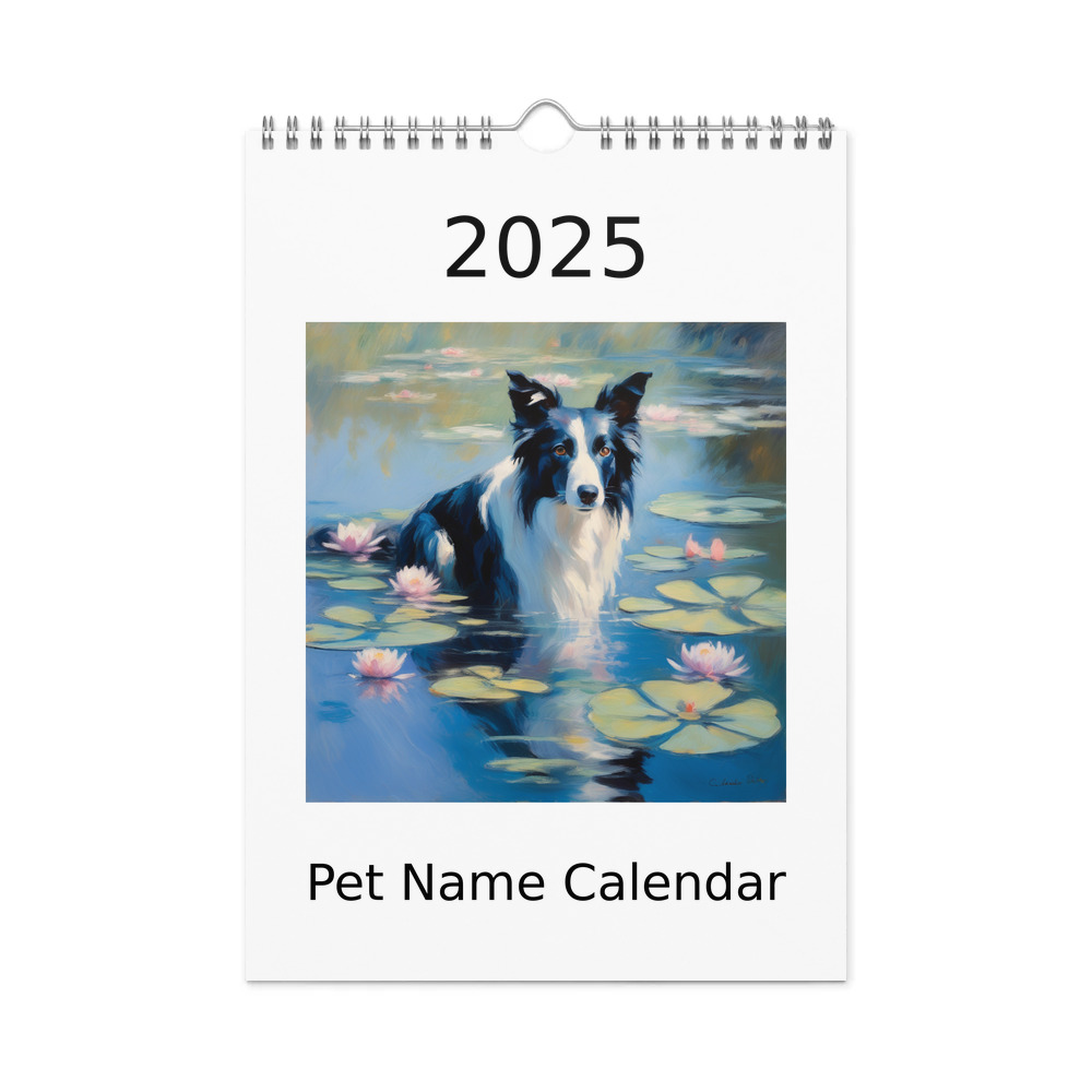 PugMug Custom Border Collie Wall Calendar (2026)