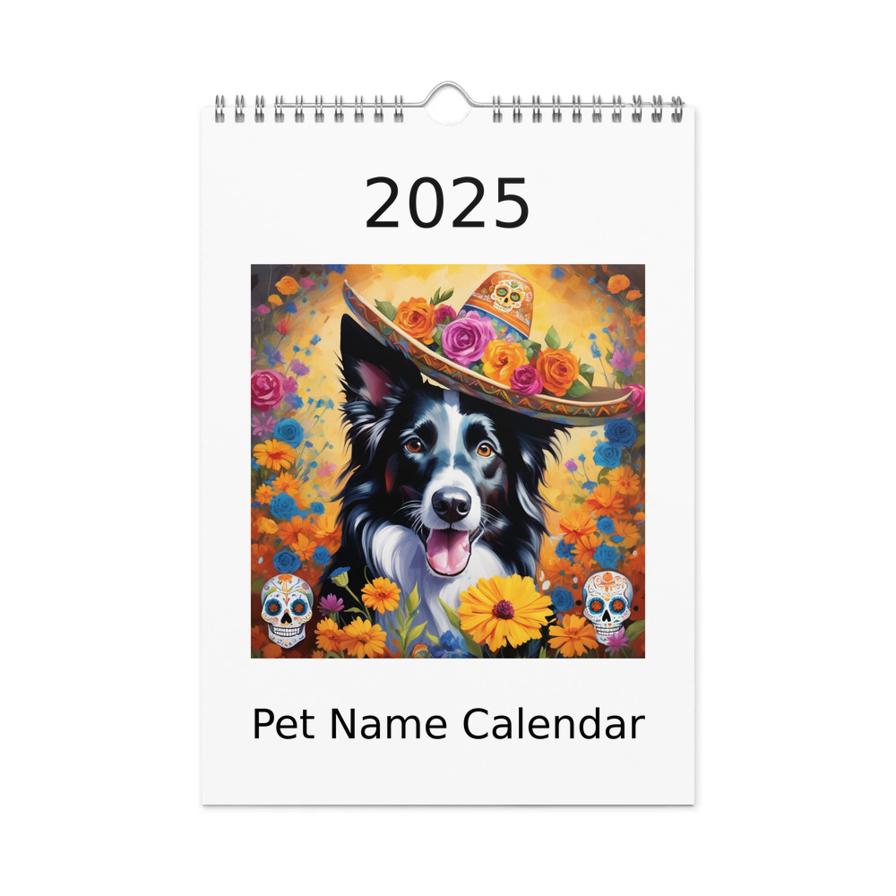 PugMug Custom Border Collie Wall Calendar (2026)