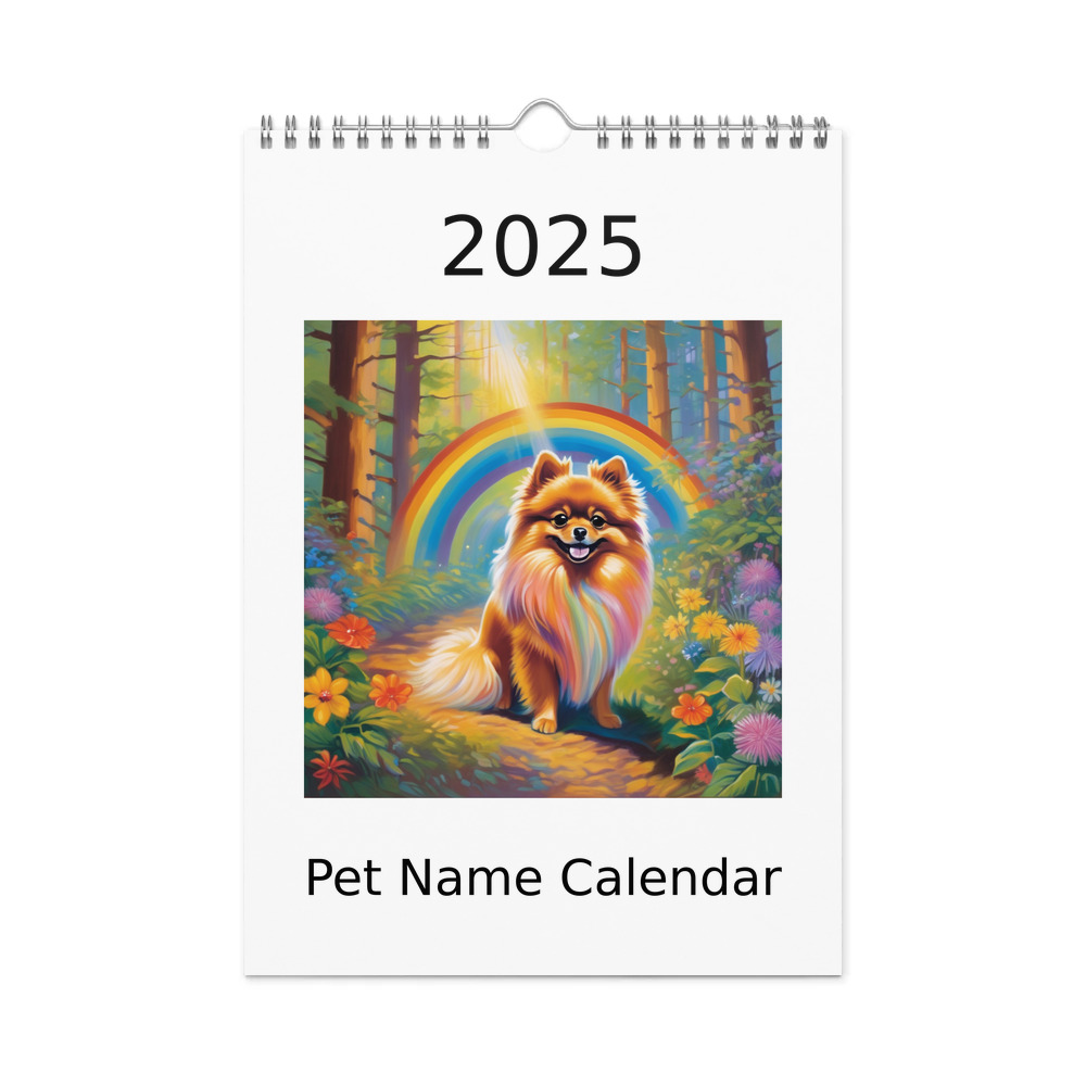 PugMug Custom Tan Pomeranian Wall Calendar (2026)